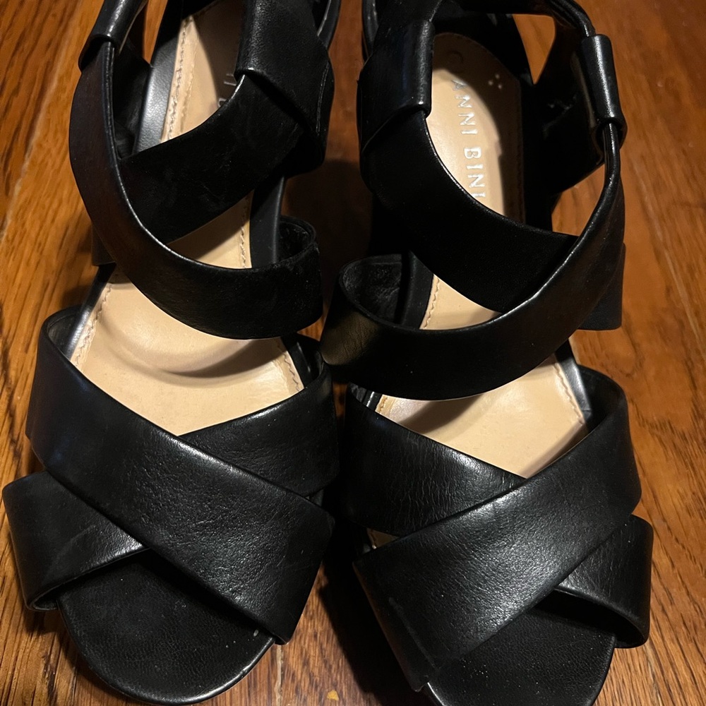 Gianni Bini Black Strappy Heels - Picture 6 of 6